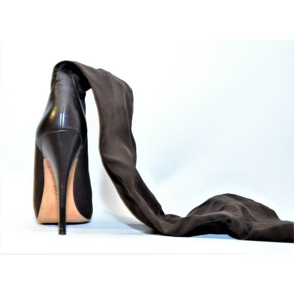 Charles by Charles David Stretch Over The Knee Platform Boot Brown 7 - Picture 4 of 8